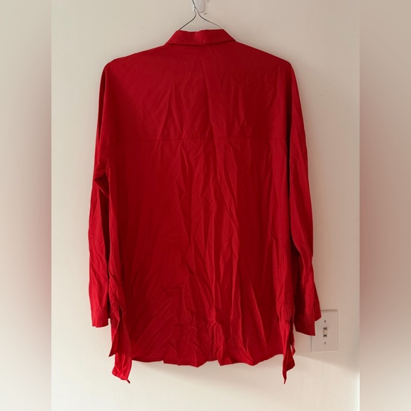 ADAY Something Cool Button Down in Chili Red Size Large Limited Edition Normcore - Picture 8 of 15